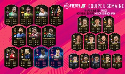 Image d'illustration pour l'article : FIFA 19 dévoile sa Team Of The Week numéro 23