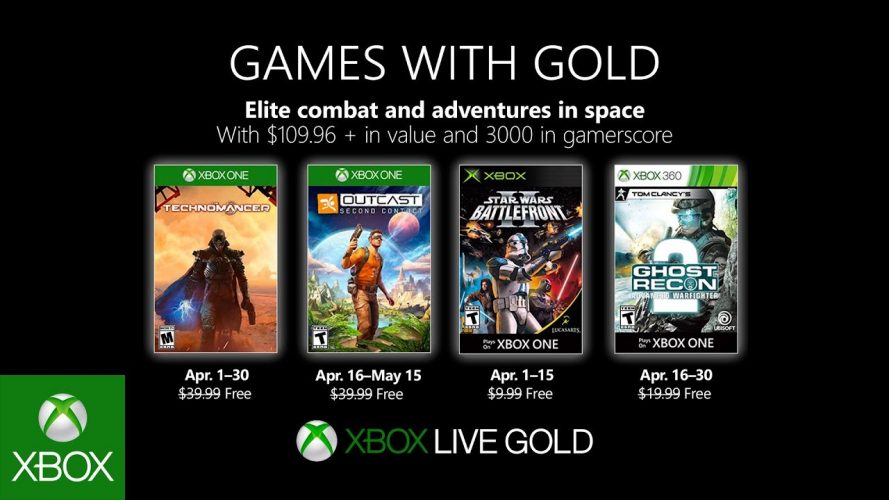 Games with gold avril 2019