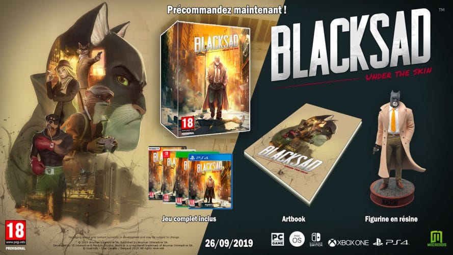 Image d\'illustration pour l\'article : Blacksad: Under the Skin dévoile sa date de sortie et son collector