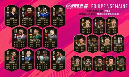 Image d'illustration pour l'article : FIFA 19 dévoile sa Team Of The Week numéro 33
