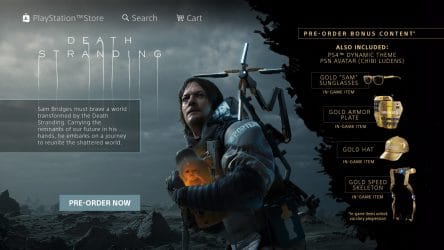 Image d'illustration pour l'article : Death Stranding : Des bonus de précommande aperçus sur le PlayStation Store