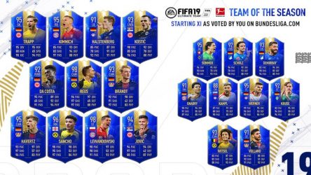 Image d'illustration pour l'article : FIFA 19 dévoile sa Team Of The Season pour la Bundesliga