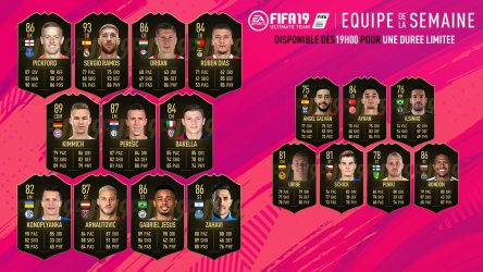 Image d'illustration pour l'article : FIFA 19 dévoile sa Team Of The Week numéro 39