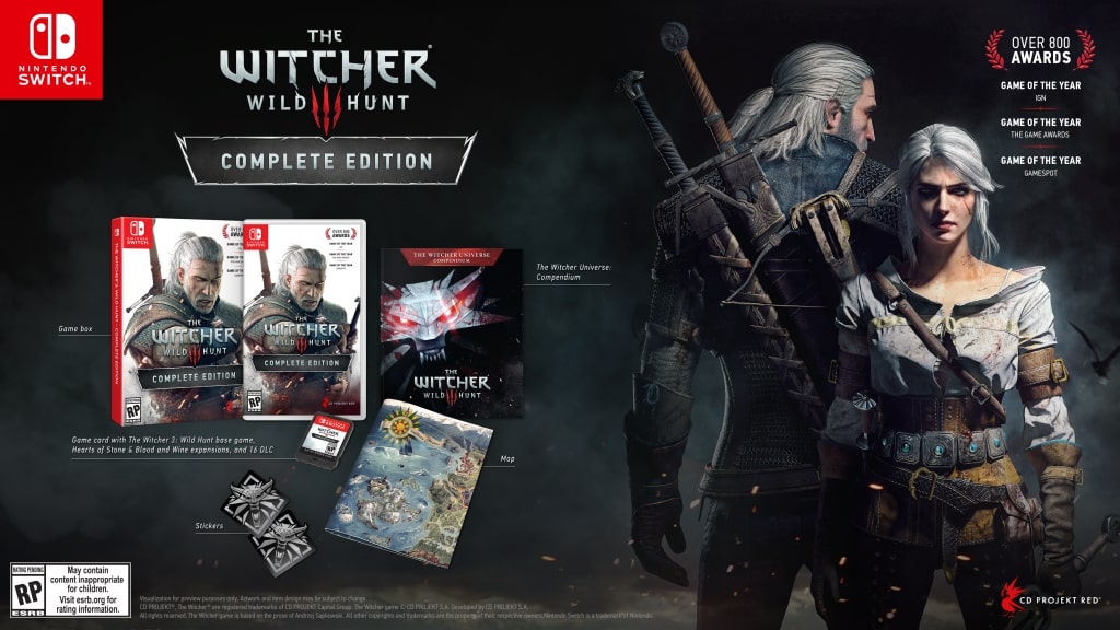 E3 2019 : comparatif vidéo et collector pour the witcher 3 sur switch