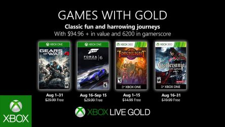 Image d'illustration pour l'article : Games with Gold : Les jeux d'août 2019 avec Gears of War 4 et Forza Mortorsport 6
