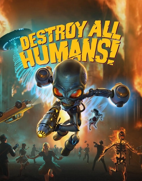 Destroy All Humans remake jaquette alien tir destruction