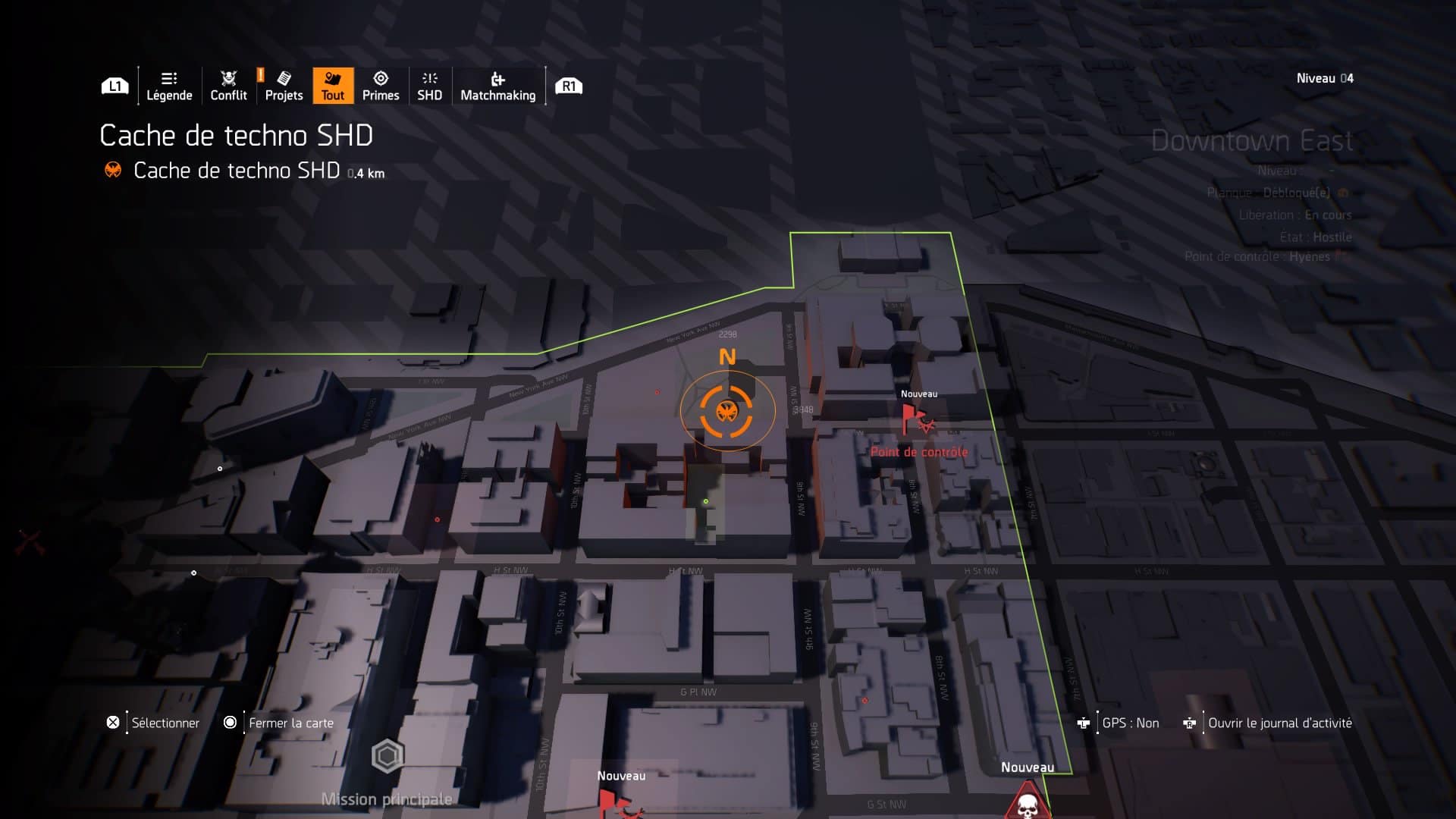 The division 2 caches shd downtown east