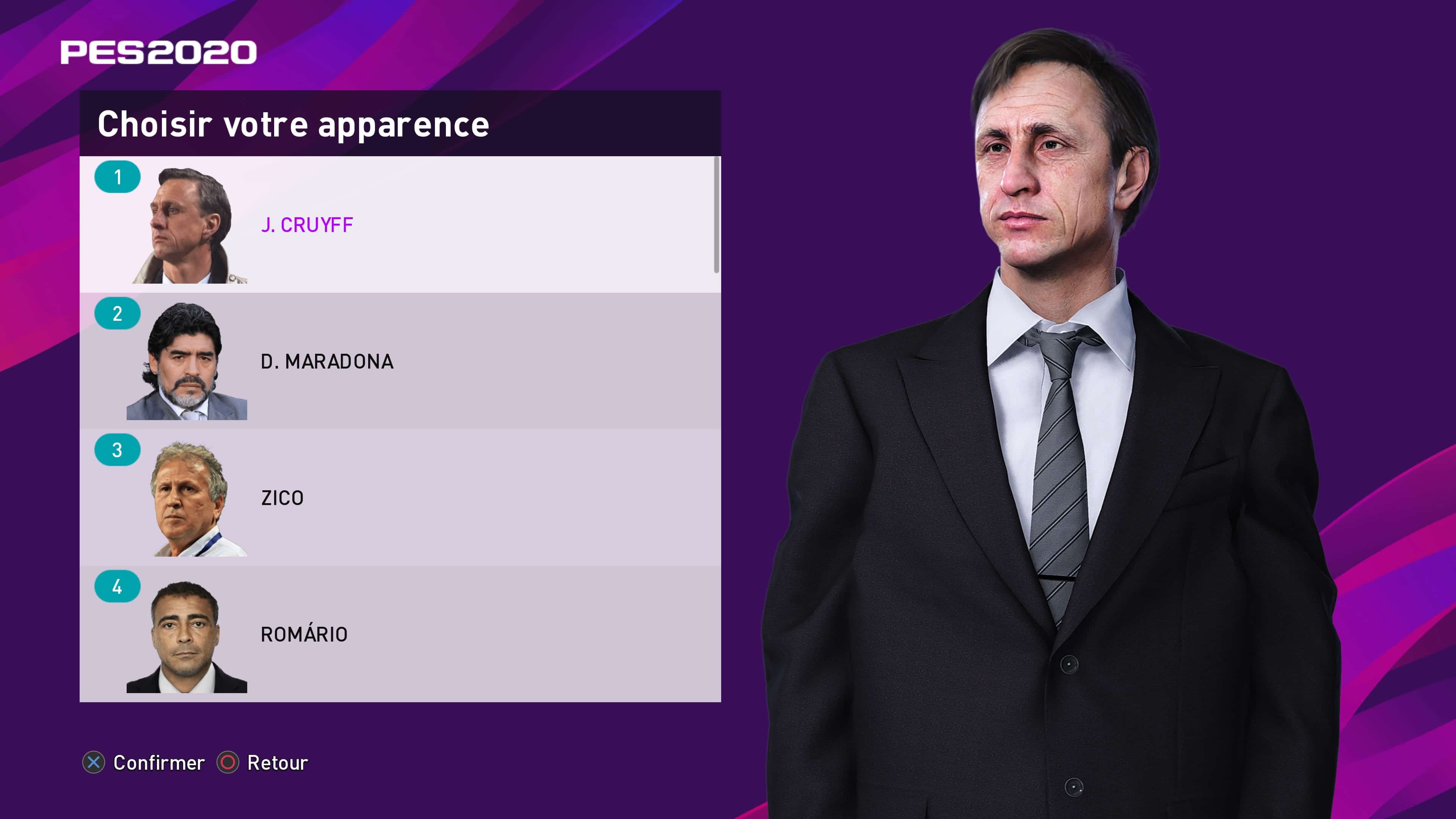 PES 2020 personnage
