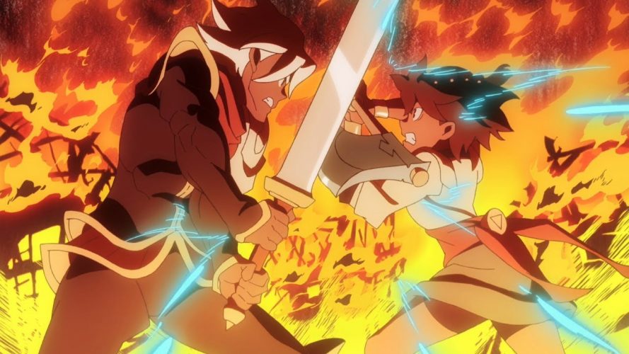 Indivisible anime opening combat épée