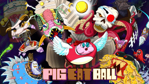 Pig eat ball