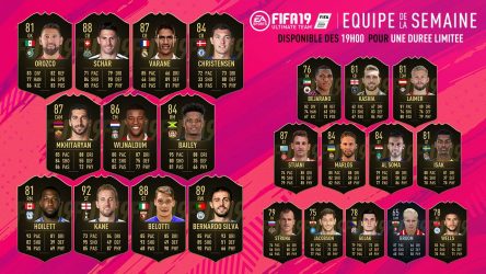 Image d'illustration pour l'article : FIFA 19 dévoile sa Team Of The Week numéro 46