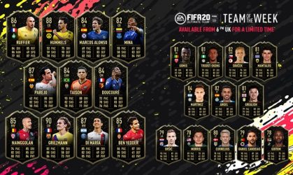 Image d'illustration pour l'article : FIFA 20 dévoile sa Team Of The Week numéro 6