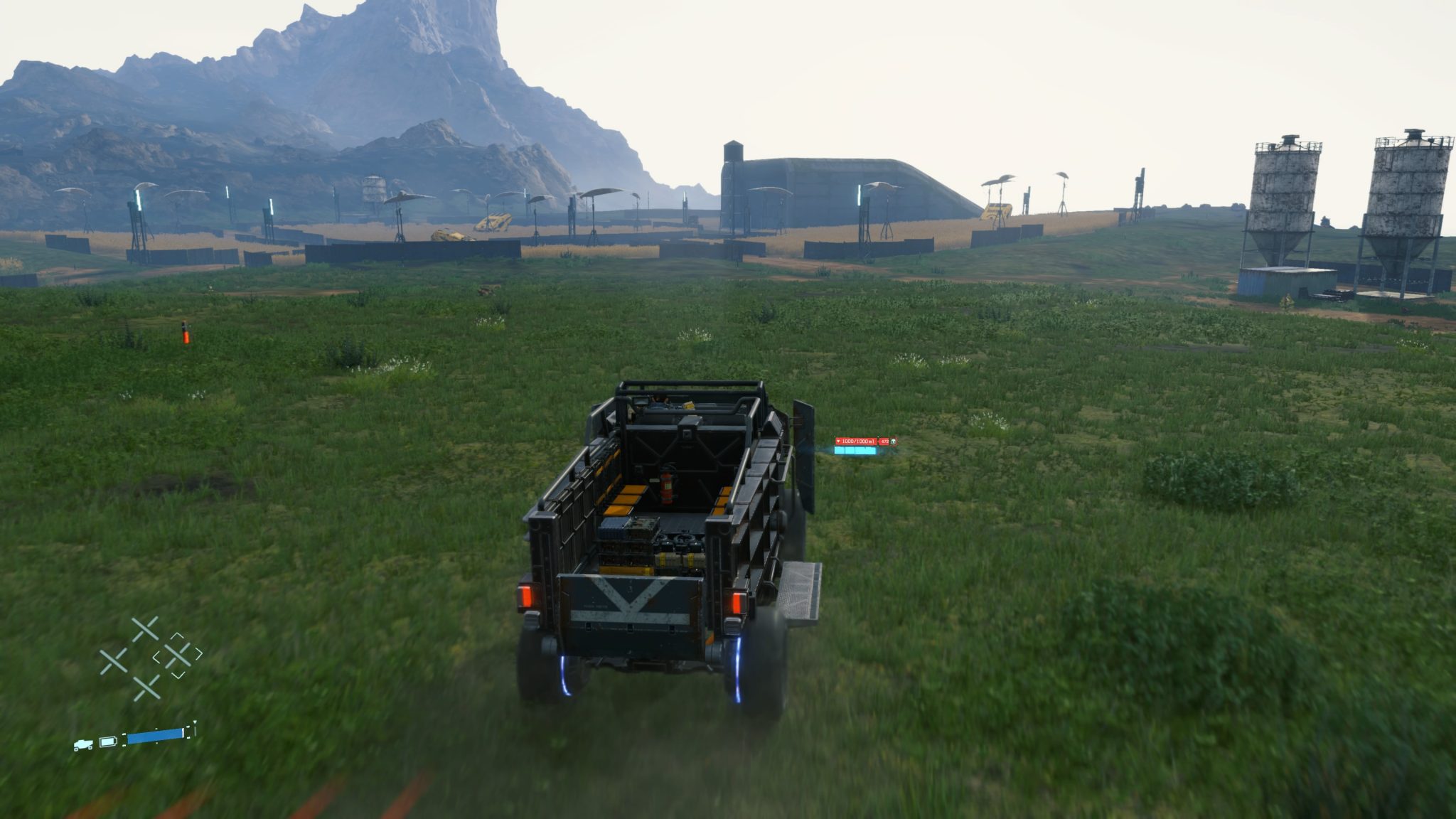 Death Stranding véhicule herbe