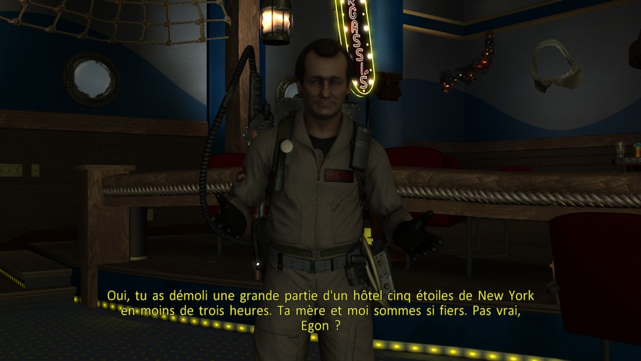 Ghostbusters : the video game remastered, peter venkman nous félicite.