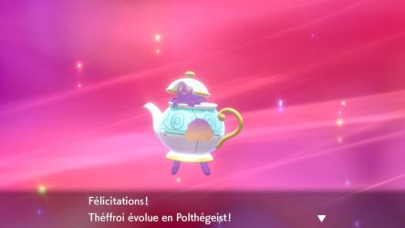 Image d'illustration pour l'article : Comment faire évoluer Théffroi en Polthégeist - Pokémon Épée / Bouclier