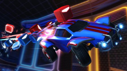 Image d'illustration pour l'article : Rocket League accueille des éléments cosmétiques Beat Saber
