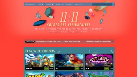 Image d'illustration pour l'article : Steam lance les Soldes des Célibataires sur une courte période