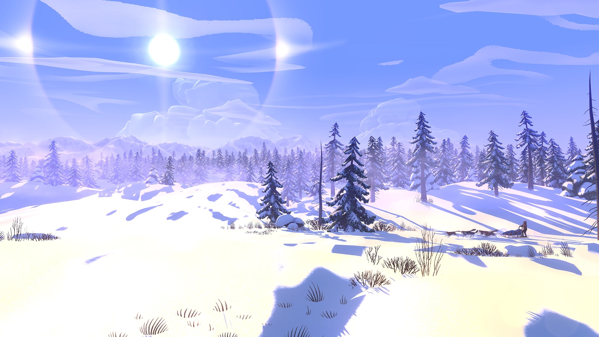 The red lantern screenshot paysage neige