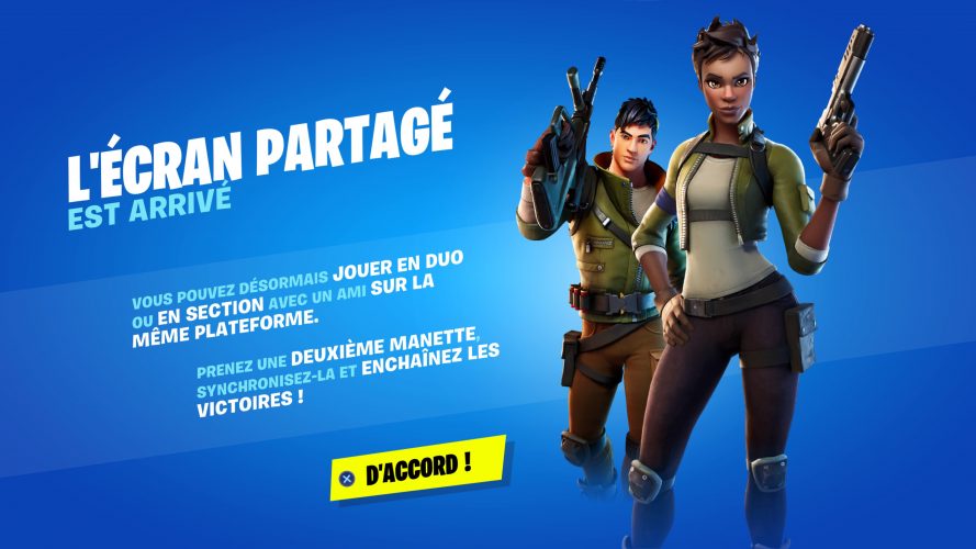 Fortnite écran partagé