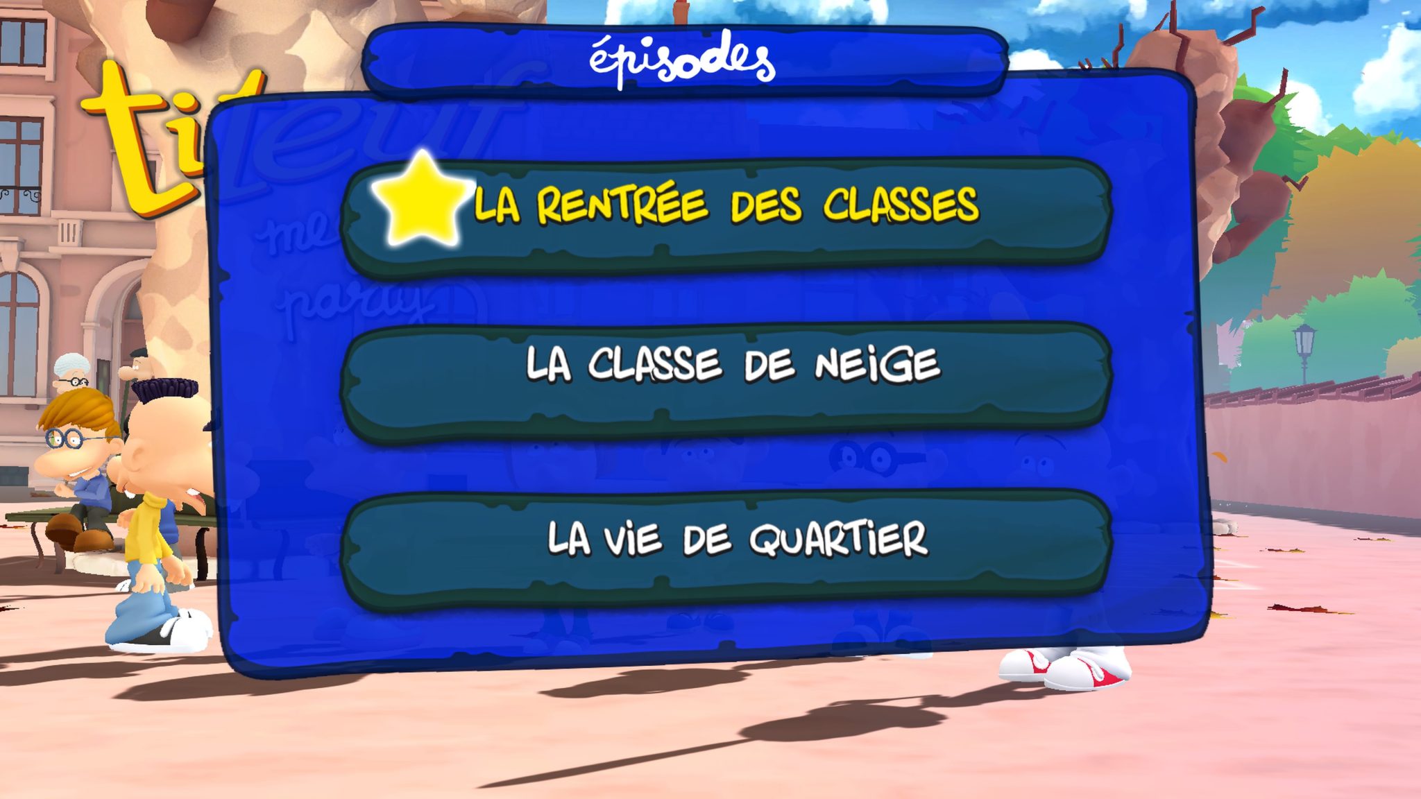Titeuf Mega Party interface