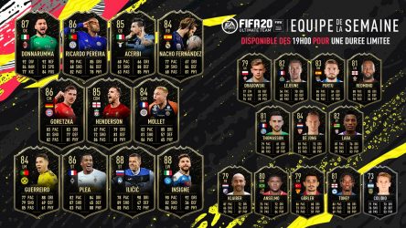 Image d'illustration pour l'article : FIFA 20 dévoile sa Team Of The Week numéro 20