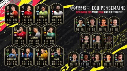 Image d'illustration pour l'article : FIFA 20 dévoile sa Team Of The Week numéro 19