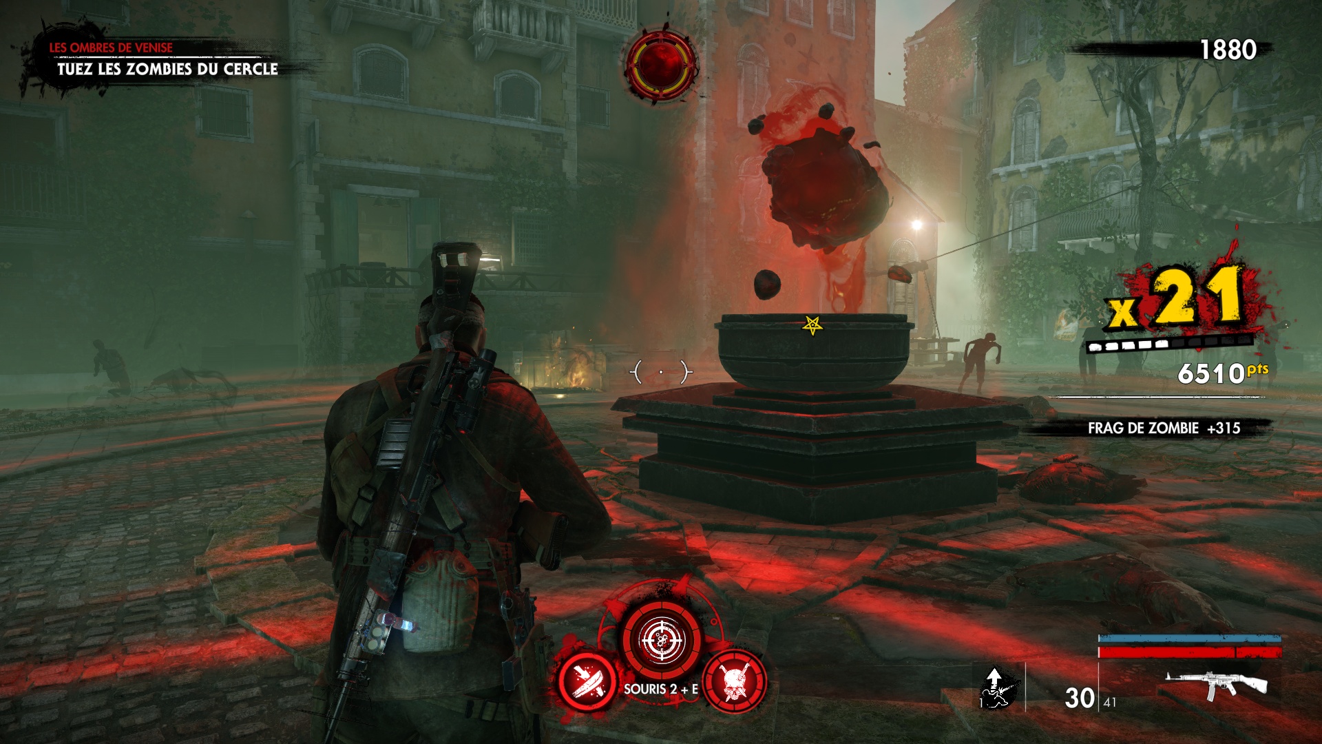 Zombie Army 4: Dead War fontaine de sang