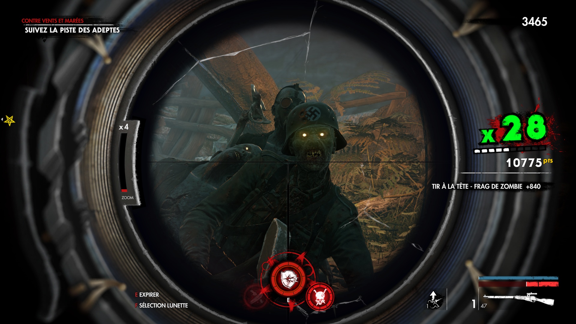 Zombie Army 4: Dead War sniper réticule