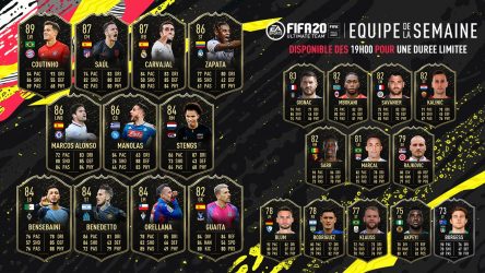 Image d'illustration pour l'article : FIFA 20 dévoile sa Team Of The Week numéro 25