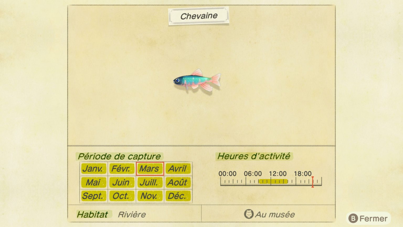 Bebetopedie Animal Crossing New Horizon Poisson Liste des poissons - Animal Crossing New Horizons