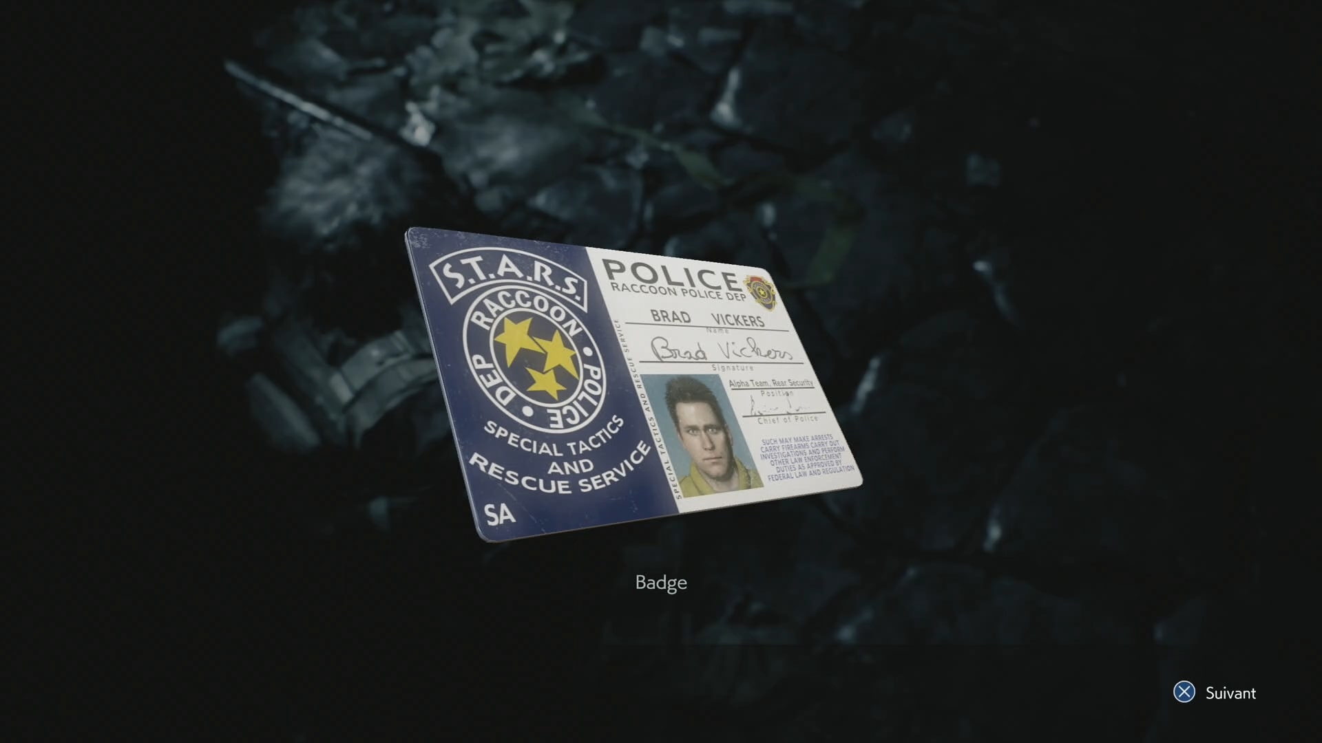 Resident evil 3 remake badge brad