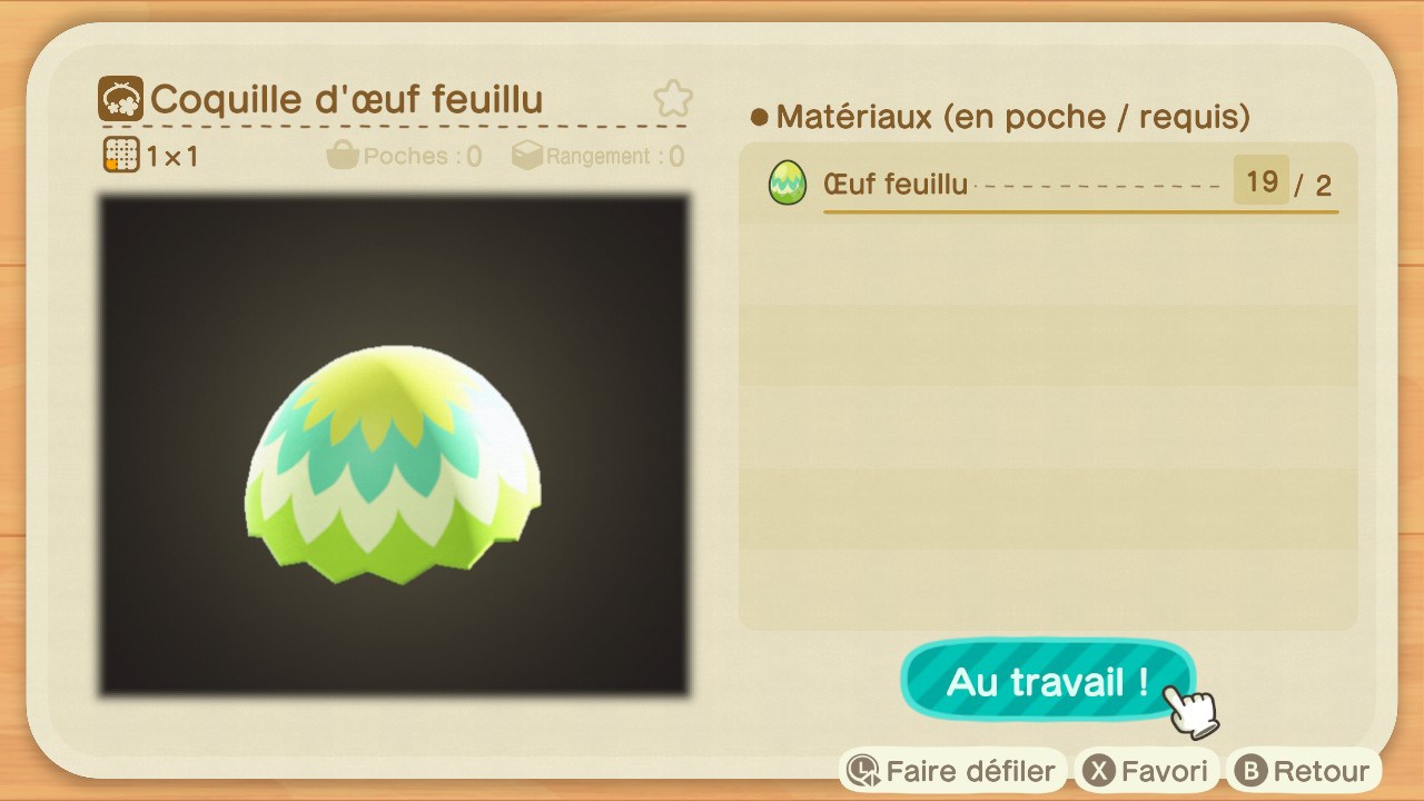 Animal crossing new horizons coquille oeuf feuillu 22