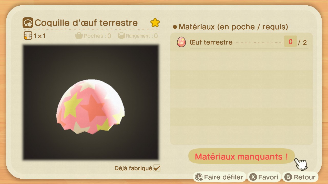 Animal crossing new horizons coquille oeuf terrestre 16
