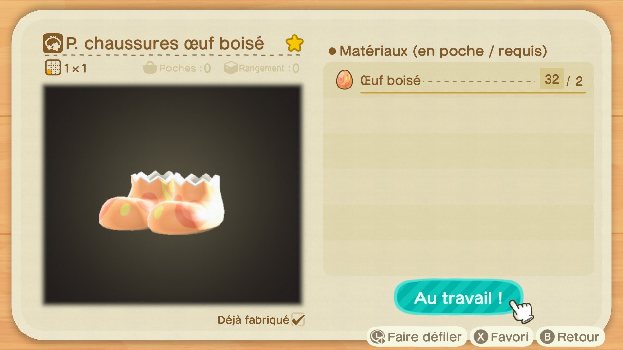 Animal crossing new horizons paire chaussure boise 36