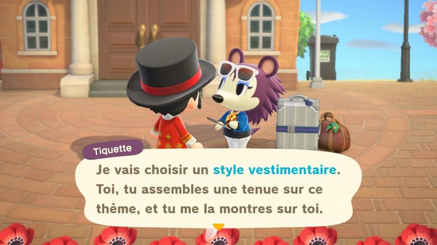 Defi mode tiquette animal crossing new horizons 1