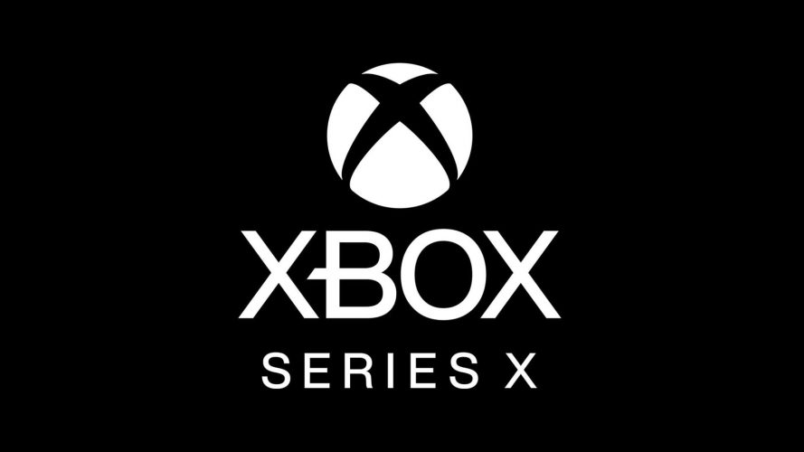 Xbox series x logo sur fond noir
