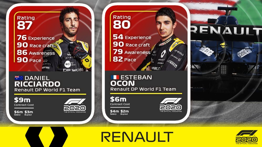 F1 2020 my team notes renault