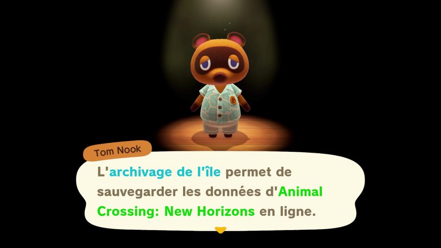 Tout savoir sur l'archivage de l'île - Animal Crossing New Horizons