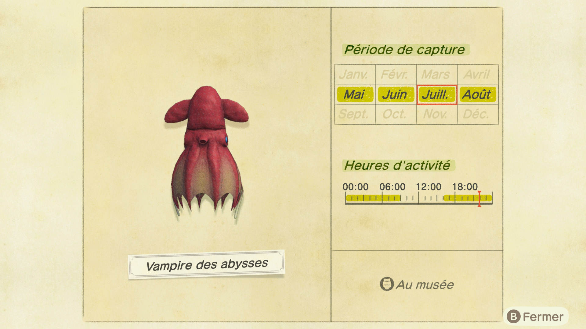 Vampire des abysses - Animal Crossing New Horizons