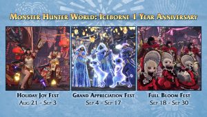 Image d'illustration pour l'article : Monster Hunter World Iceborne : des festivals pour l’anniversaire du DLC