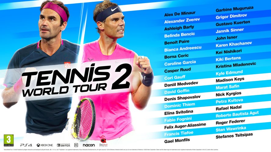 Image d\'illustration pour l\'article : Tennis World Tour 2 dévoile son roster complet