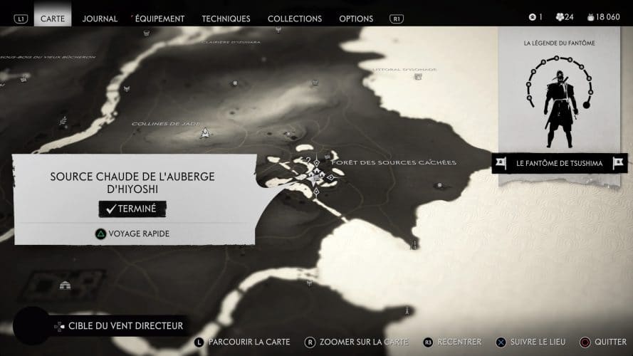 Toutes les sources chaudes Guide Ghost of Tsushima