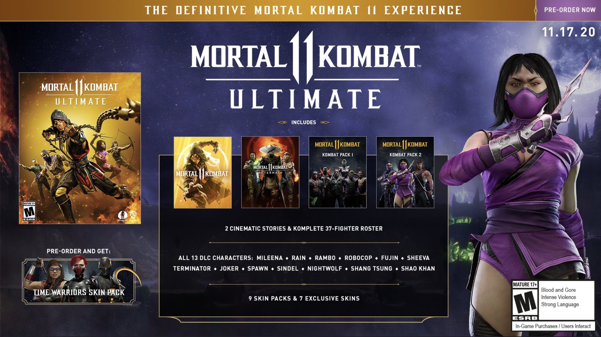Mortal kombat 11 : version ultimate, next-gen et rambo