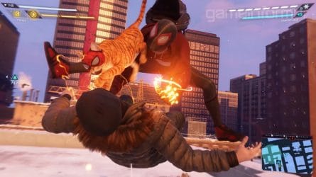 Image d'illustration pour l'article : Spider-Man : Miles Morales a droit à deux vidéos de gameplay avec un Spider-Cat