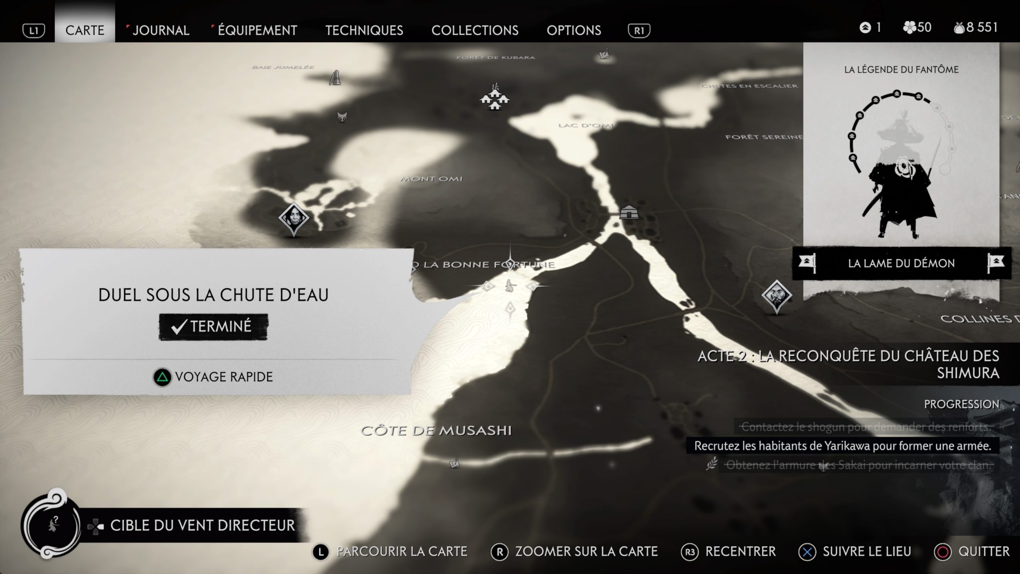 Les six lames de Kojiro Soluce Ghost of Tsushima