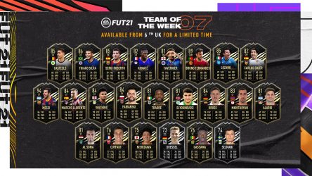 Image d'illustration pour l'article : FIFA 21 dévoile la septième Team Of The Week
