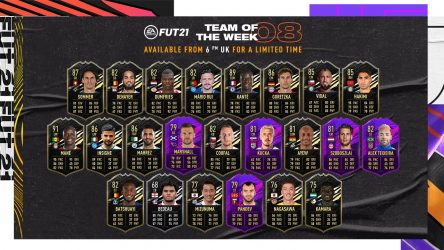 Image d'illustration pour l'article : FIFA 21 dévoile la huitième Team Of The Week