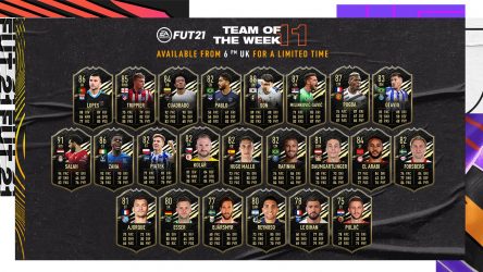 Image d'illustration pour l'article : FIFA 21 dévoile la Team Of The Week numéro 11