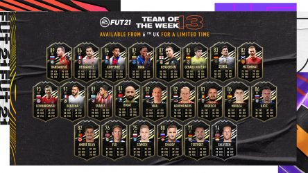 Image d'illustration pour l'article : FIFA 21 dévoile la Team Of The Week numéro 13