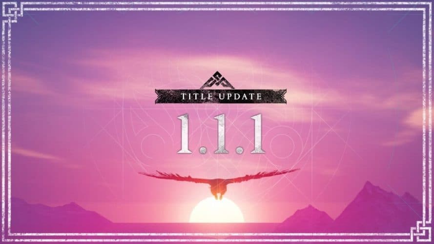 assassin's creed Valhalla mise à jour 1.1.1